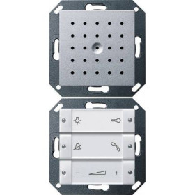 Gira S-55 Алюминий Внутренняя квартирная станция (аудио) скрытого монтажа hand free прозр клавиши