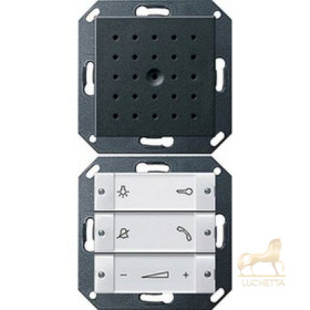 Gira S-55 Антрацит Внутренняя квартирная станция (аудио) скрытого монтажа hand free прозр клавиши