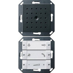 Gira S-55 Антрацит Внутренняя квартирная станция (аудио) скрытого монтажа hand free прозр клавиши