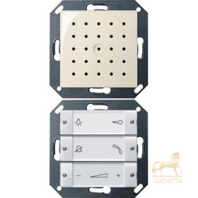 Gira S-55 Крем глянц Внутренняя квартирная станция (аудио) скрытого монтажа hand free прозр клавиши