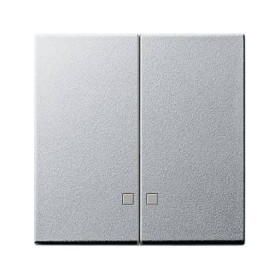 Клавиша двойная с индикацией Gira System 55, алюминий