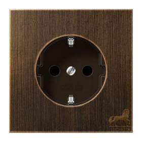 JUNG LS 990 Messing Antik Розетка с заземлением безвинт зажим (Металл)