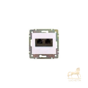 Информационная розетка RJ 45 - категория 5e - UTP - 2 выхода - на винтах Legrand Valena, белый