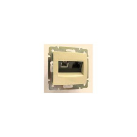 Двойная розетка RJ 45 Кат. 5е/6 UTP + RJ 11 Legrand Valena, слоновая кость