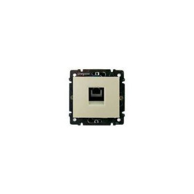 Информационная розетка RJ 45 - категория 5e - UTP - 1 выход - на винтах Legrand Valena, слоновая кость