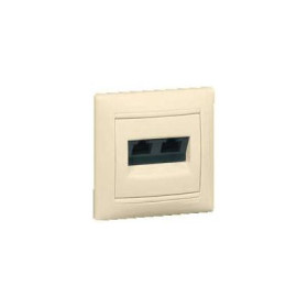 Информационная розетка RJ 45 - категория 5e - UTP - 2 выхода - с захватами Legrand Valena, слоновая кость