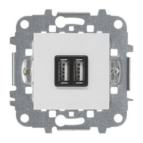 Механизм зарядного устройства USB (2 модуля) 2х750 мА / 1 х1500 мА ABB Niessen Zenit, альпийский белый