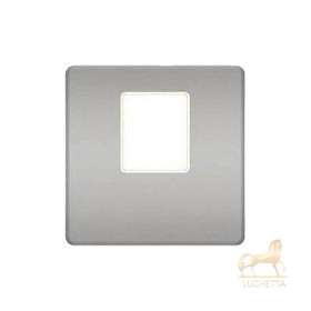Монтажная плата FEDE для одиночного информационного разъема RJ-45, bright chrome + beige