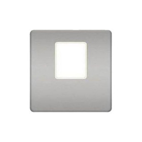 Монтажная плата FEDE для одиночного информационного разъема RJ-45, bright chrome + beige