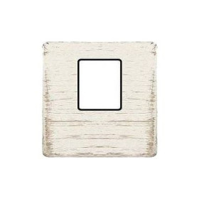 Монтажная плата FEDE для одиночного информационного разъема RJ-45, white decape + black
