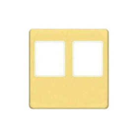 Монтажная плата FEDE для двойного информационного разъема RJ-45, bright gold + beige