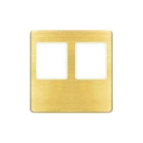 Монтажная плата FEDE для двойного информационного разъема RJ-45, bright patina + beige