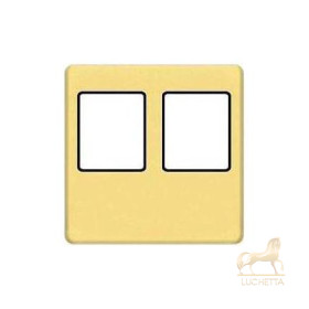 Монтажная плата FEDE для двойного информационного разъема RJ-45, bright gold + black