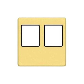Монтажная плата FEDE для двойного информационного разъема RJ-45, bright gold + black