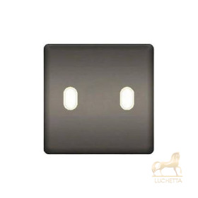 Монтажная плата для выключателя тумблерного типа с 2 коннекторами FEDE, graphite + beige