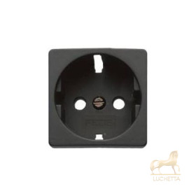 Накладка для розеток 2к+з FEDE, с защитой от детей, black