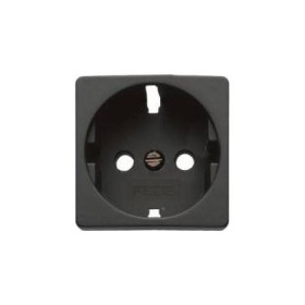 Накладка для розеток 2к+з FEDE, с защитой от детей, black