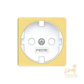 Обрамление розетки 2к+з FEDE, bright gold + white