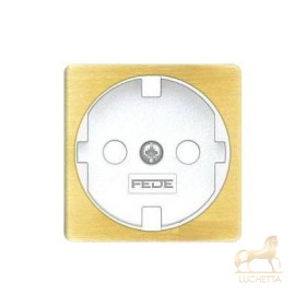Обрамление розетки 2к+з FEDE, bright patina + white