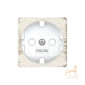 Обрамление розетки 2к+з FEDE, white decape + white