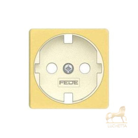 Обрамление розетки 2к+з FEDE, bright gold + beige