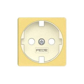 Обрамление розетки 2к+з FEDE, bright gold + beige