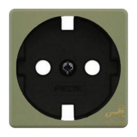 Обрамление розетки 2к+з FEDE, green olive + black