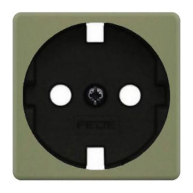 Обрамление розетки 2к+з FEDE, green olive + black