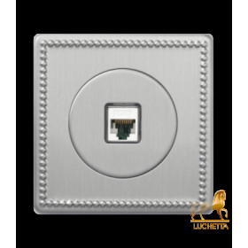Одиночная информационная розетка RJ-45 (Кат. 5e), Varilight Jubilee, Brushed Steel