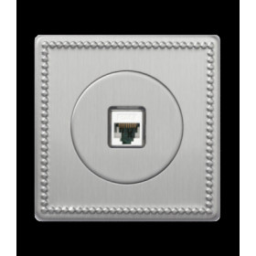Одиночная информационная розетка RJ-45 (Кат. 5e), Varilight Jubilee, Brushed Steel