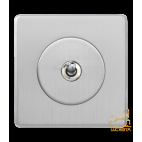 Одноклавишный тумблерный выключатель/переключатель 10А, Varilight Varigrid, Brushed Steel