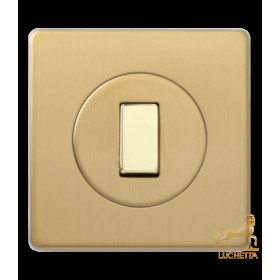 Одноклавишный выключатель/переключатель10А, Varilight Varigrid, Brushed Brass