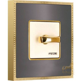 Поворотный выключатель в сборе FEDE BELLE EPOQUE METAL GOLD, graphite + bright gold
