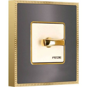 Поворотный выключатель в сборе FEDE BELLE EPOQUE METAL GOLD, graphite + bright gold
