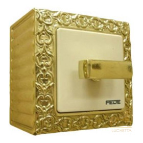 Поворотный выключатель FEDE SAN SEBASTIAN SURFACE BRIGHT GOLD