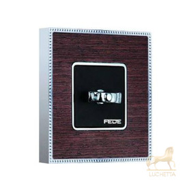 Поворотный выключатель в сборе FEDE BELLE EPOQUE WOOD, wenge-bright chrome