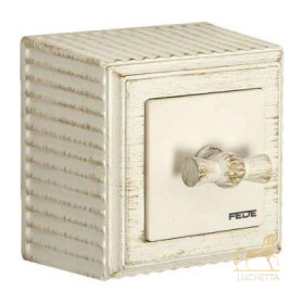 Поворотный выключатель в сборе FEDE ROMA SURFACE, white decape
