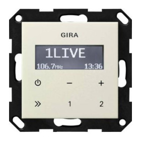 Радиоприемник скрытого монтажа с функцией RDS Gira