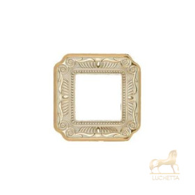 Рамка на 1 пост гор/верт FEDE TOSCANA FIRENZE, gold white patina