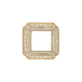 Рамка на 1 пост гор/верт FEDE TOSCANA FIRENZE, gold white patina