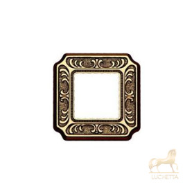 Рамка на 1 пост гор/верт FEDE TOSCANA SIENA, bright gold