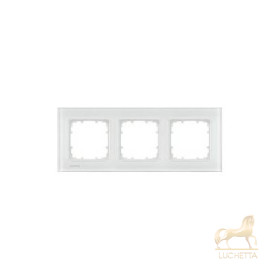 Рамка 3-ая белое стекло SIEMENS DELTA MIRO