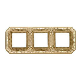 Рамка на 3 поста гор/верт FEDE TOSCANA FIRENZE, bright gold
