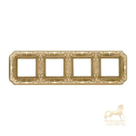 Рамка на 4 поста гор/верт FEDE TOSCANA FIRENZE, bright gold