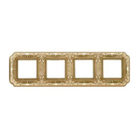 Рамка на 4 поста гор/верт FEDE TOSCANA FIRENZE, bright gold