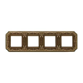 Рамка на 4 поста гор/верт FEDE TOSCANA FIRENZE, bright patina