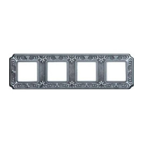 Рамка на 4 поста гор/верт FEDE TOSCANA SIENA, bright chrome