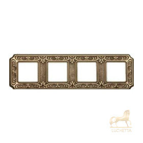 Рамка на 4 поста гор/верт FEDE TOSCANA SIENA, bright gold