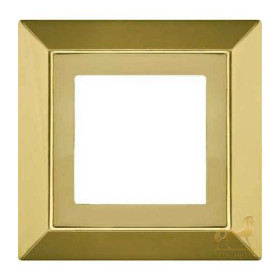 Рамка на 1 пост FEDE Barcelona, bright gold