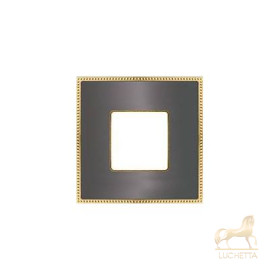 Рамка на 1 пост FEDE BELLE EPOQUE METAL GOLD, graphite + bright gold